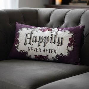 NWT Ashland Plum Purple Gothic Rose Lumbar Pillow Spooky Decor 2023 Collection